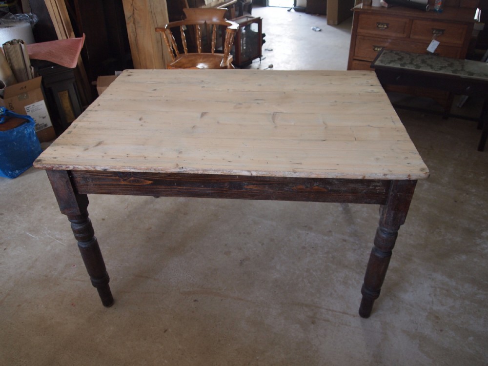 Table Victorian Pine scrub top dining table c1880 View VII