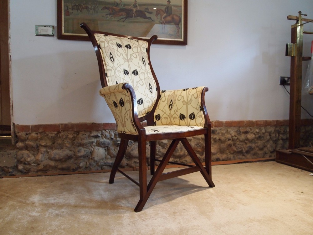 Chair Arts and Crafts Art Nouveau Mahogany chair c1900 View II