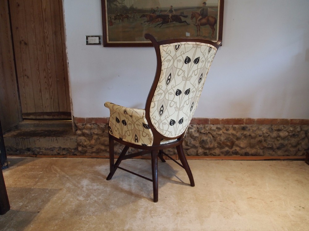 Chair Arts and Crafts Art Nouveau Mahogany chair c1900 View IV