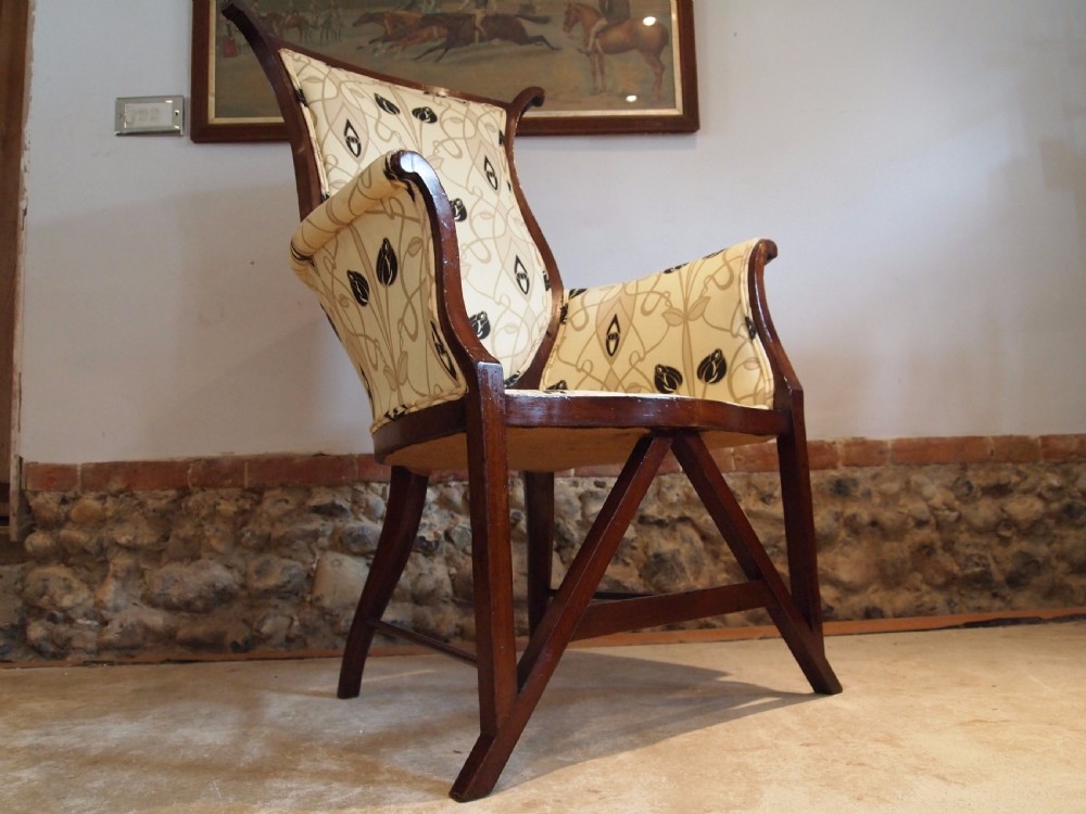 Chair Arts and Crafts Art Nouveau Mahogany chair c1900 View VI