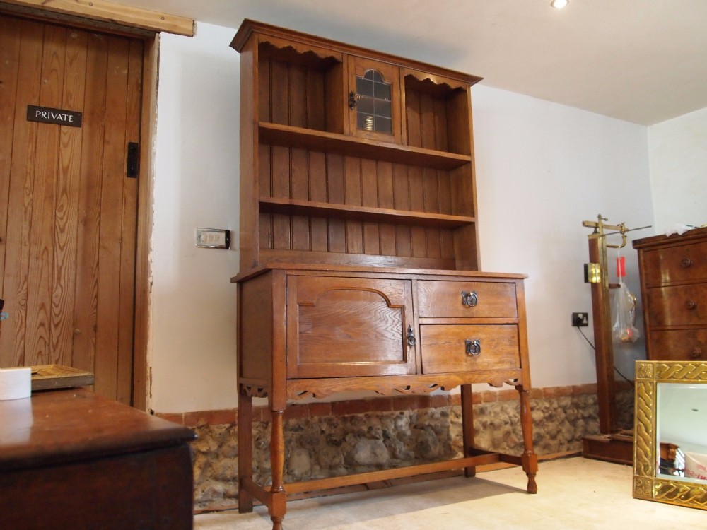 Dresser sideboard Arts and Crafts Oak c1900