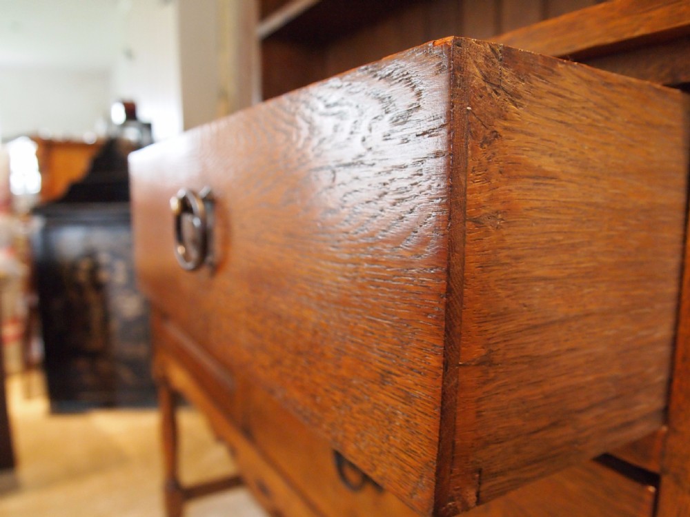 Dresser sideboard Arts and Crafts Oak c1900 View VI