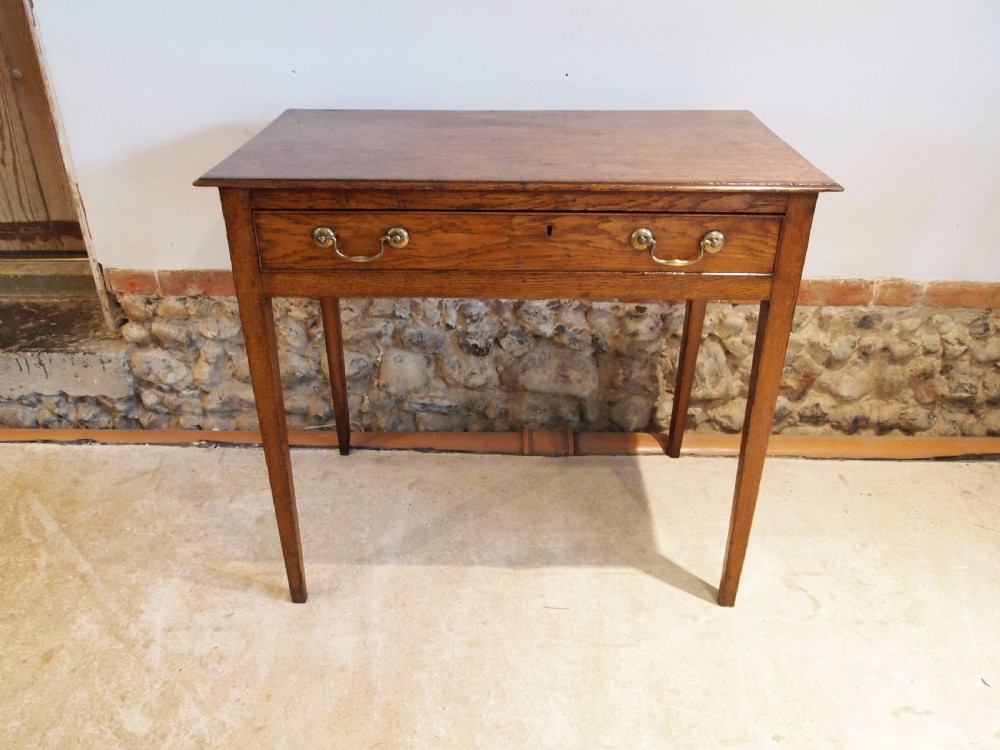 Table lamp side hall console George III Oak c1790 View III