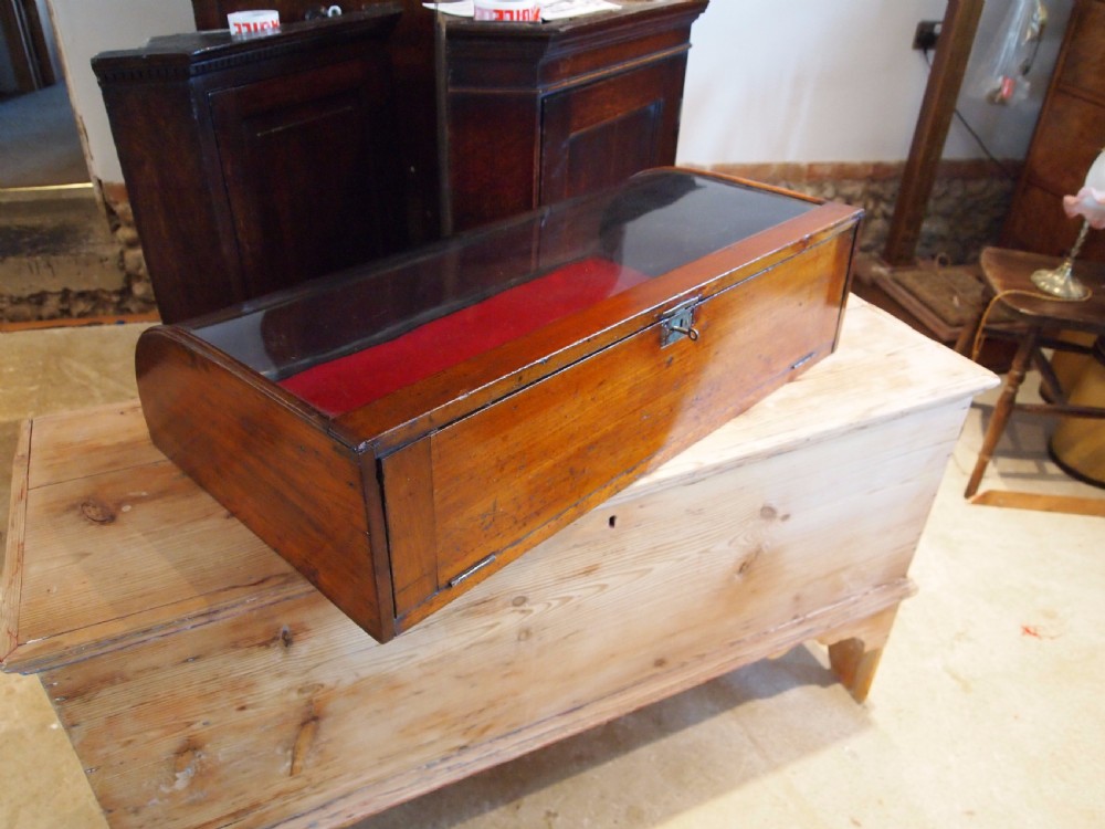 Cabinet shop display case Victorian Mahogany c1890 View II