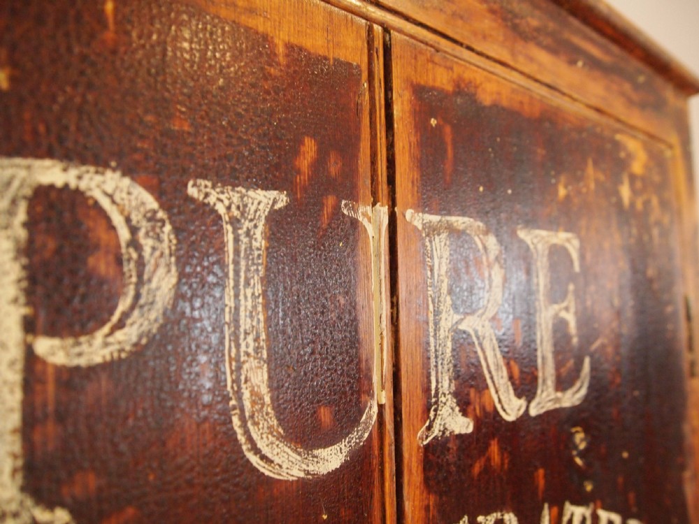 Cupboard Victorian Pine advertising display c1880 View II
