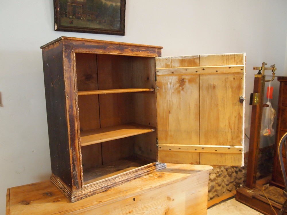 Cupboard Victorian Pine advertising display c1880 View IV