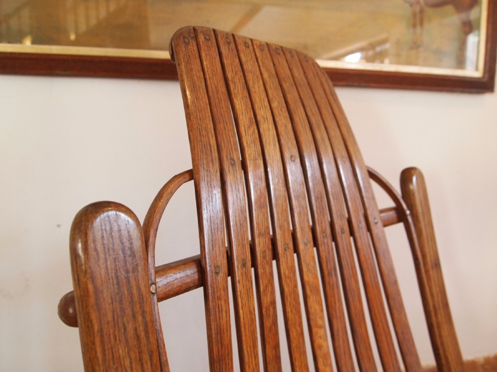 Chair rocking chair Arts and Crafts Oak c1920 View II