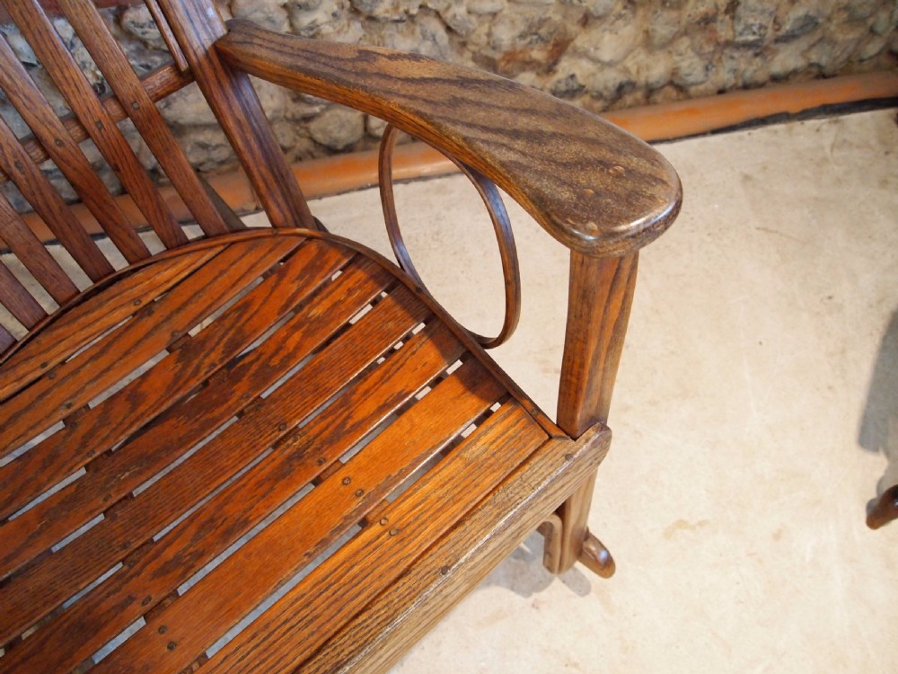 Chair rocking chair Arts and Crafts Oak c1920 View VII