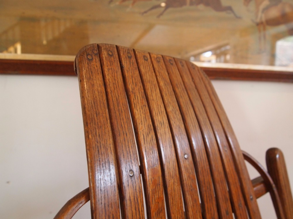 Chair rocking chair Arts and Crafts Oak c1920 View IX
