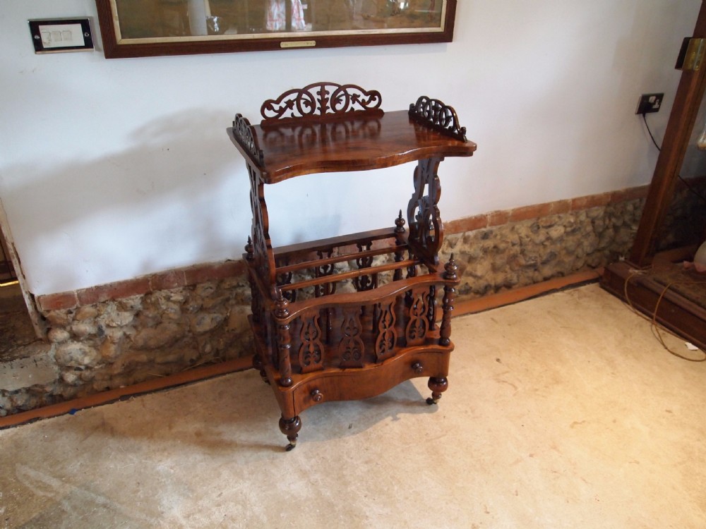 Canterbury table Victorian Walnut c1880 View II