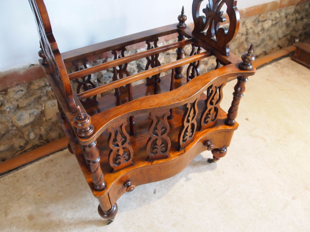 Canterbury table Victorian Walnut c1880 View III