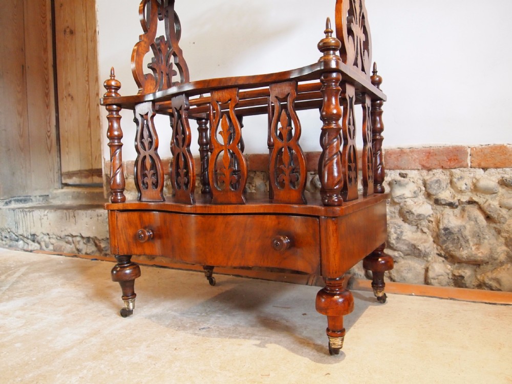 Canterbury table Victorian Walnut c1880 View V