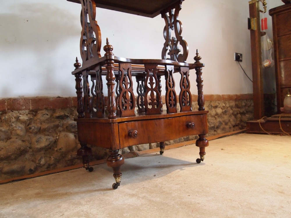 Canterbury table Victorian Walnut c1880 View VII