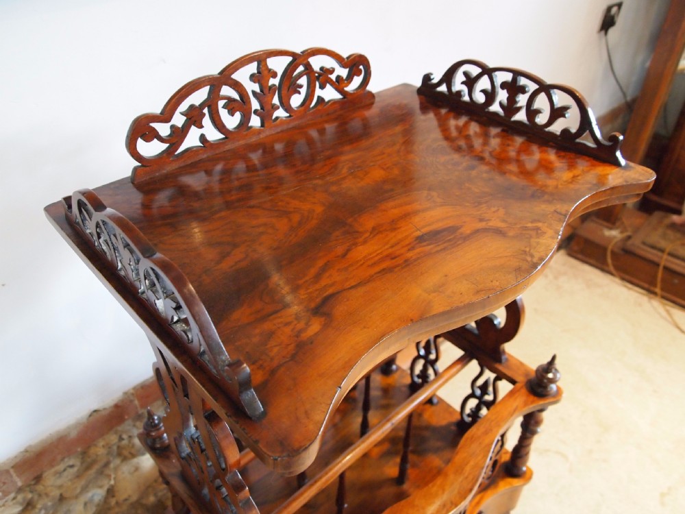 Canterbury table Victorian Walnut c1880 View VIII