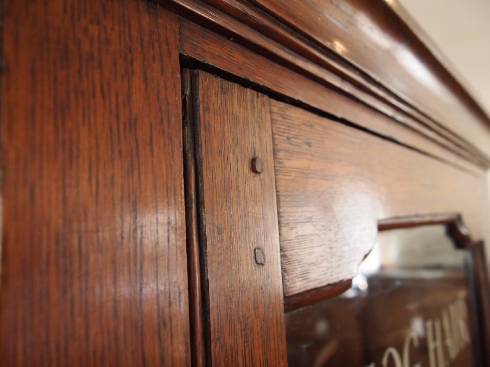 Cupboard cabinet George III Oak corner hanging c1790 View II