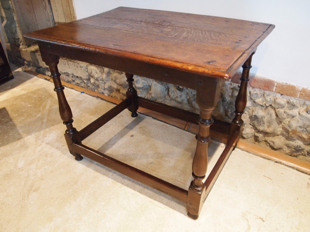 Table side lamp hall console Oak Charles II 1680