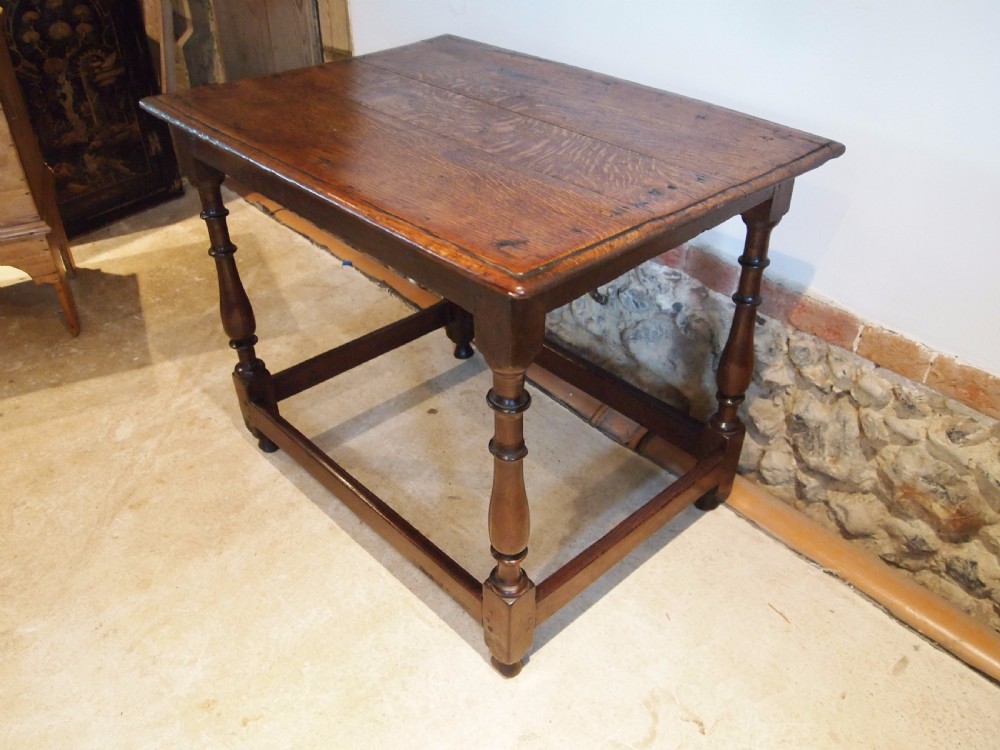 Table side lamp hall console Oak Charles II 1680 View VIII