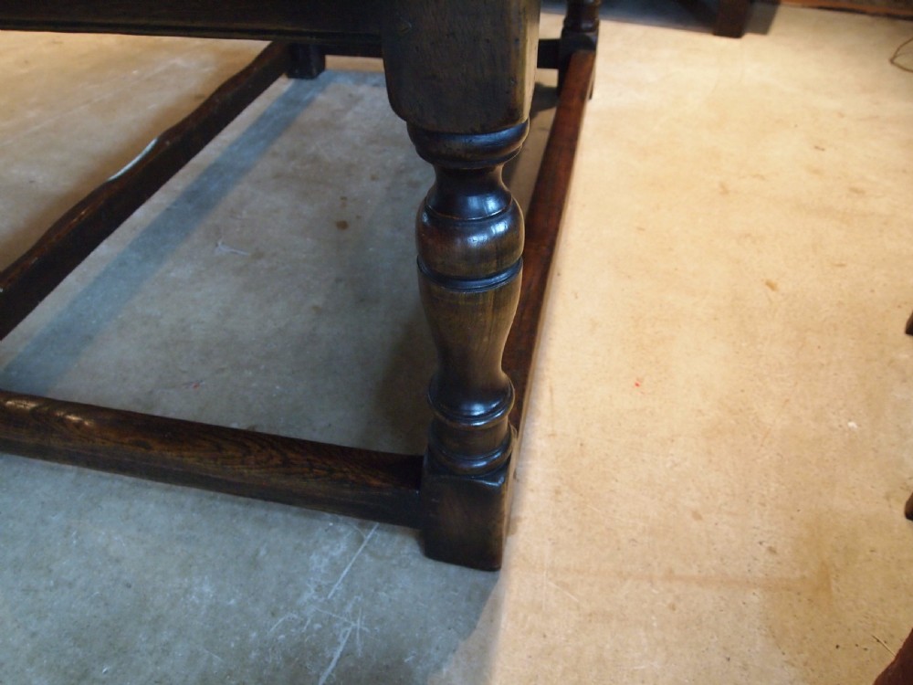 Table Oak refectory dining farmhouse c1920 View VIII