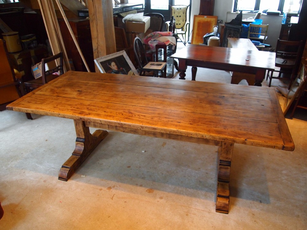 Table Oak refectory farmhouse dining table c1920 View VIII