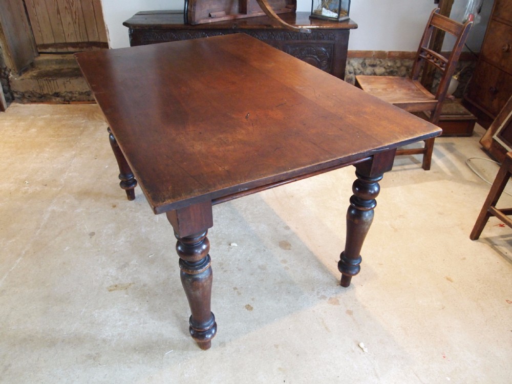 Table dining kitchen Victorian Walnut c1890 View V