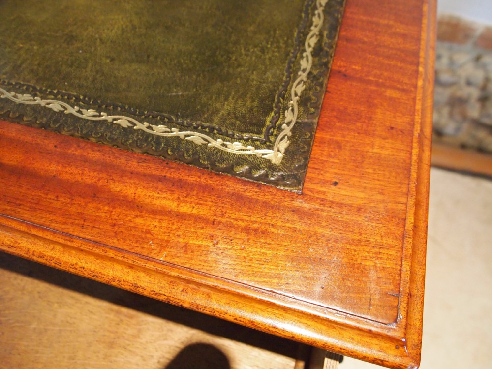 Desk fine Victorian Mahogany pedestal desk c1860 View XI