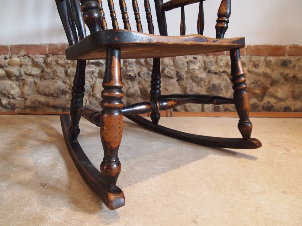 Chair rocking chair Victorian Windsor John Shadford Caistor rocker c1860 View III