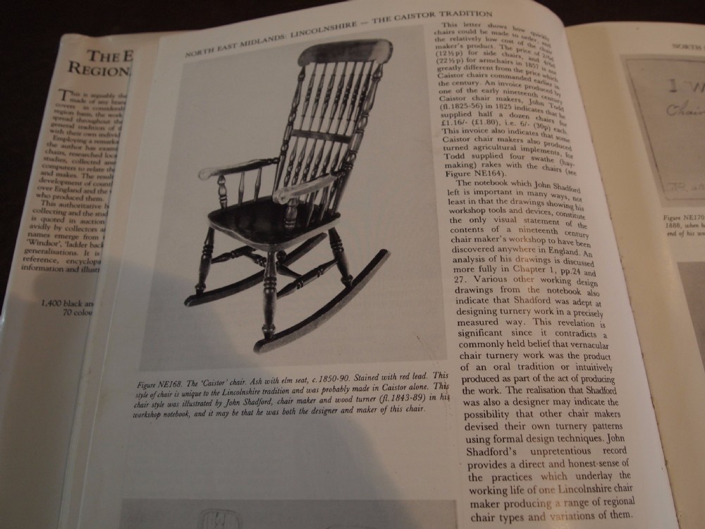 Chair rocking chair Victorian Windsor John Shadford Caistor rocker c1860 View XIII