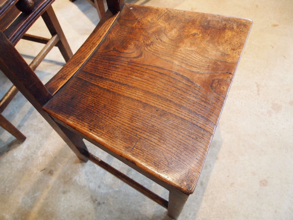 Chairs 8 East Anglian Ash and Elm Ball back Windsor dining chairs c1820 View II