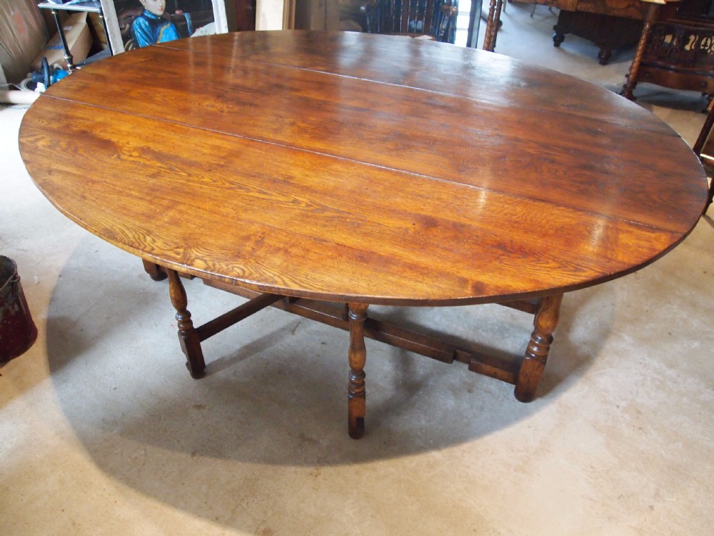 Table English Oak wake dining kitchen table c1920 View IV