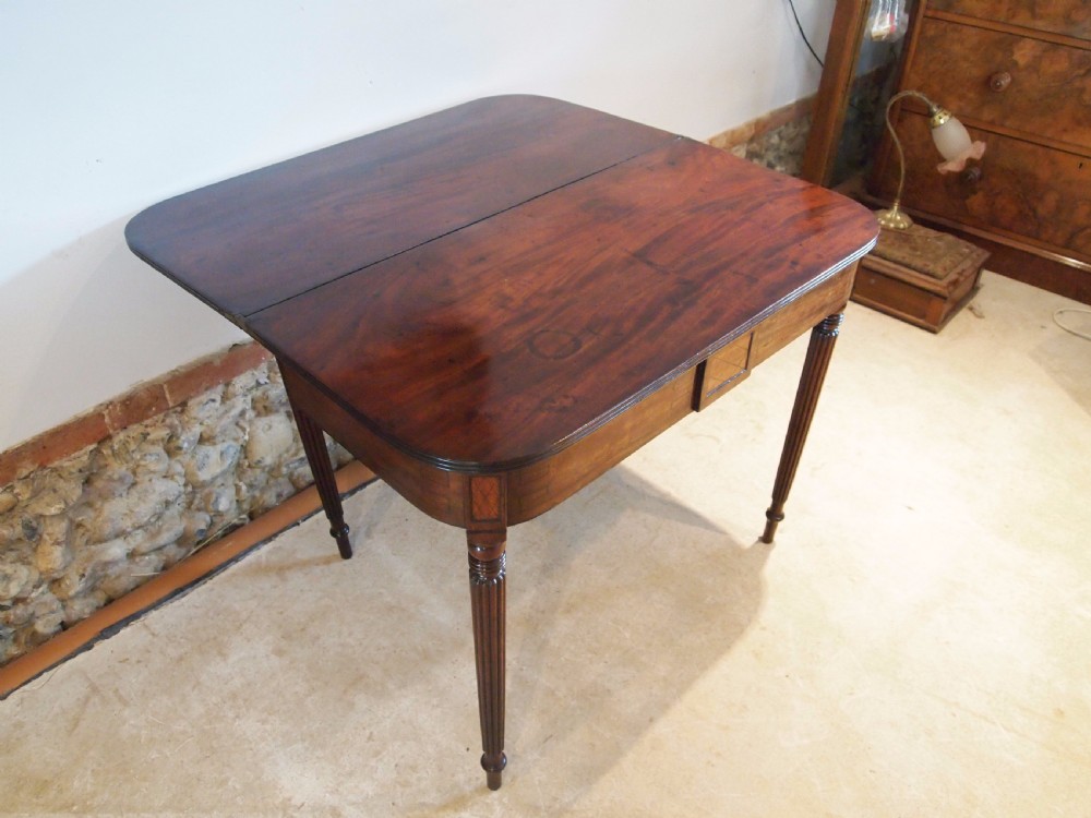 Table lamp side hall console tea card George IV Mahogany c1820 View VII