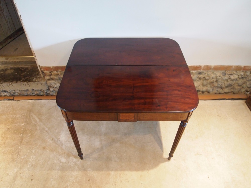 Table lamp side hall console tea card George IV Mahogany c1820 View VIII