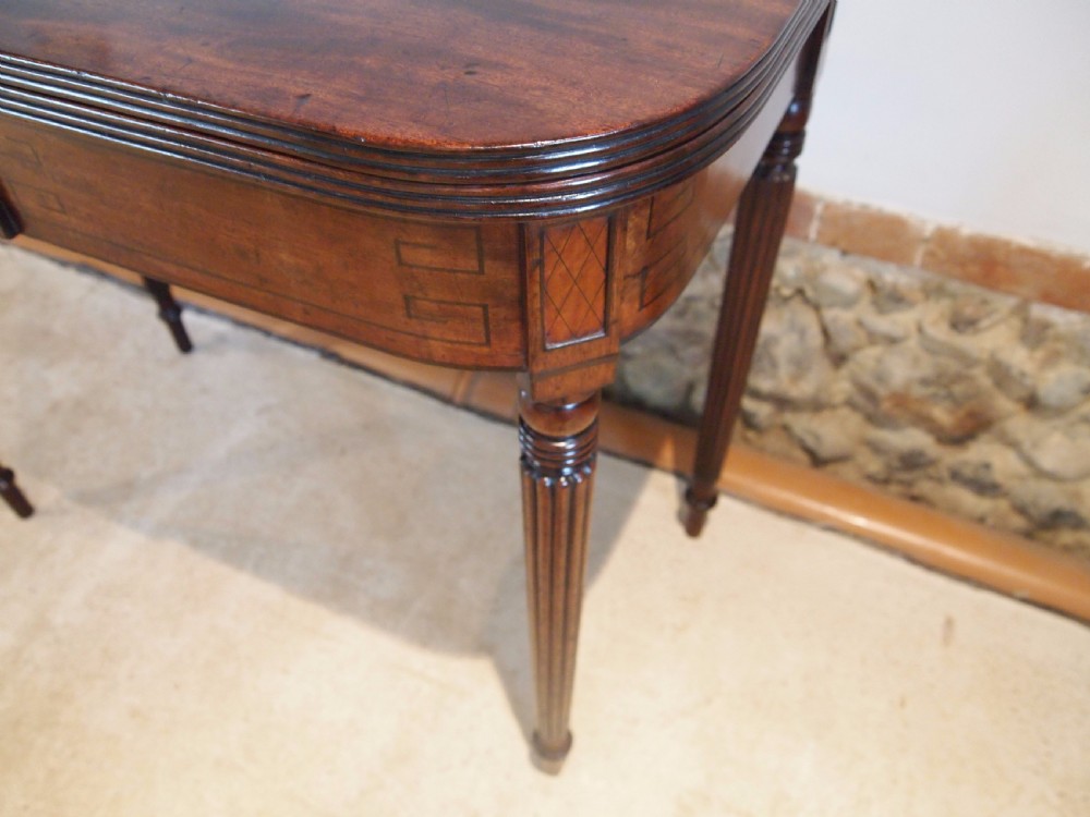 Table lamp side hall console tea card George IV Mahogany c1820 View X