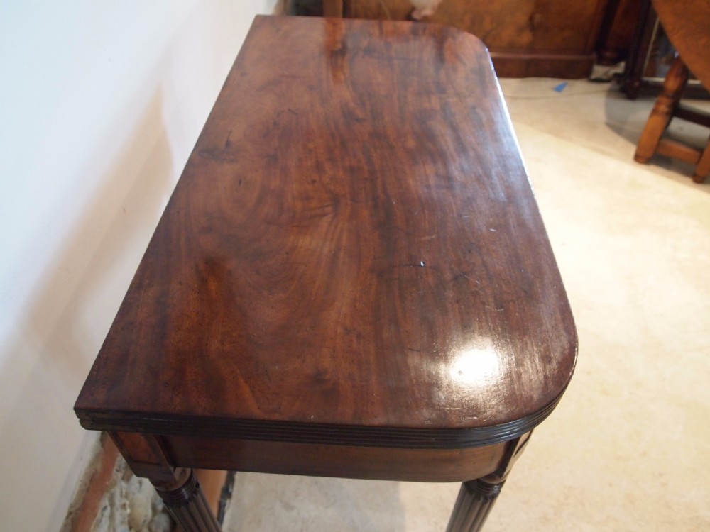 Table lamp side hall console tea card George IV Mahogany c1820 View XIV