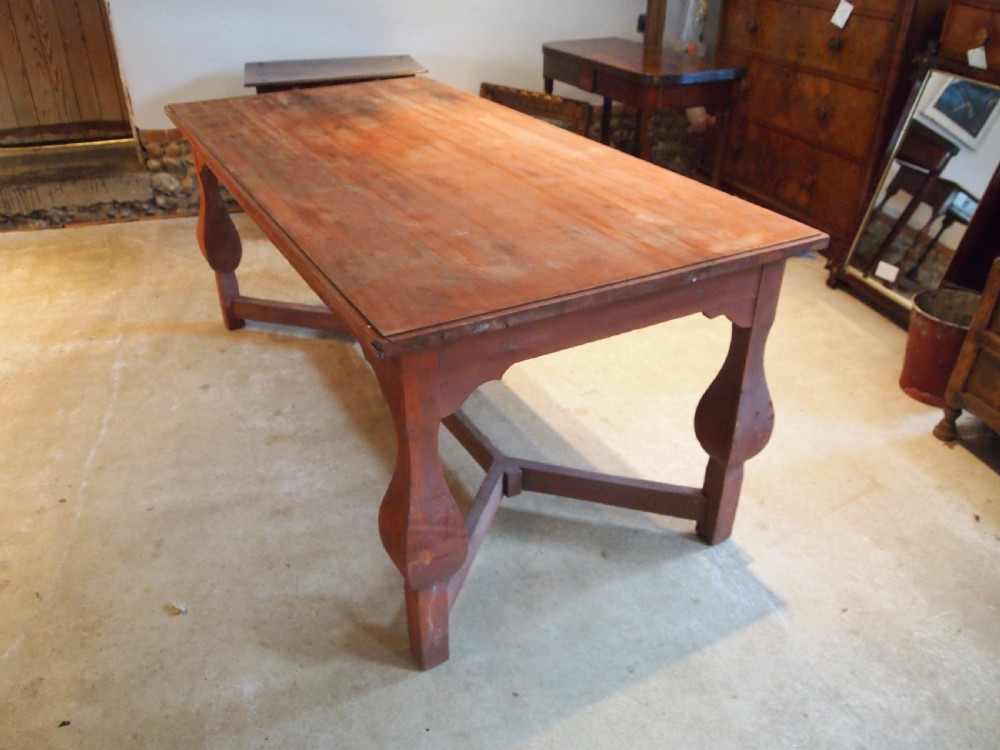Table refectory farmhouse Swedish Pine dining table c1880 View II