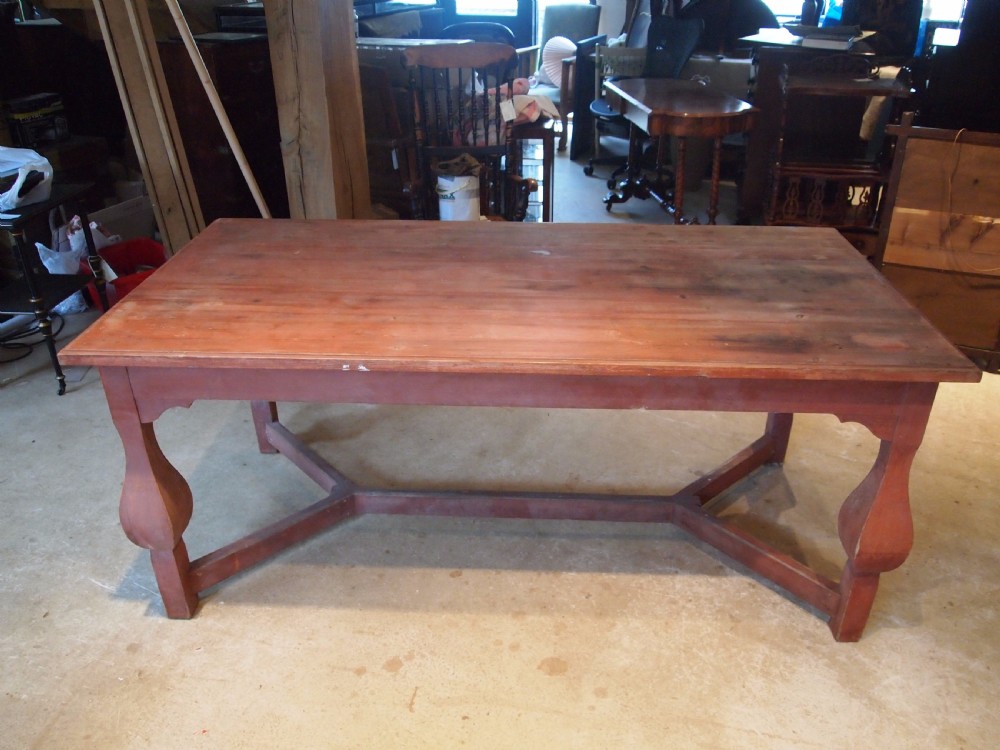 Table refectory farmhouse Swedish Pine dining table c1880 View IV