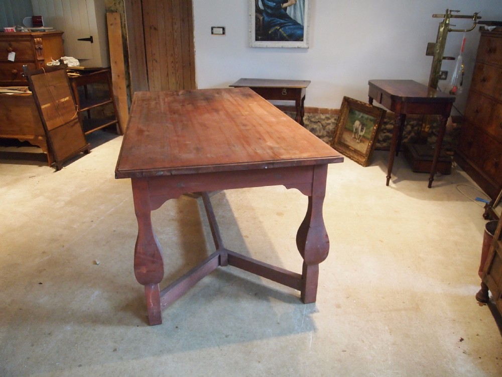 Table refectory farmhouse Swedish Pine dining table c1880 View V