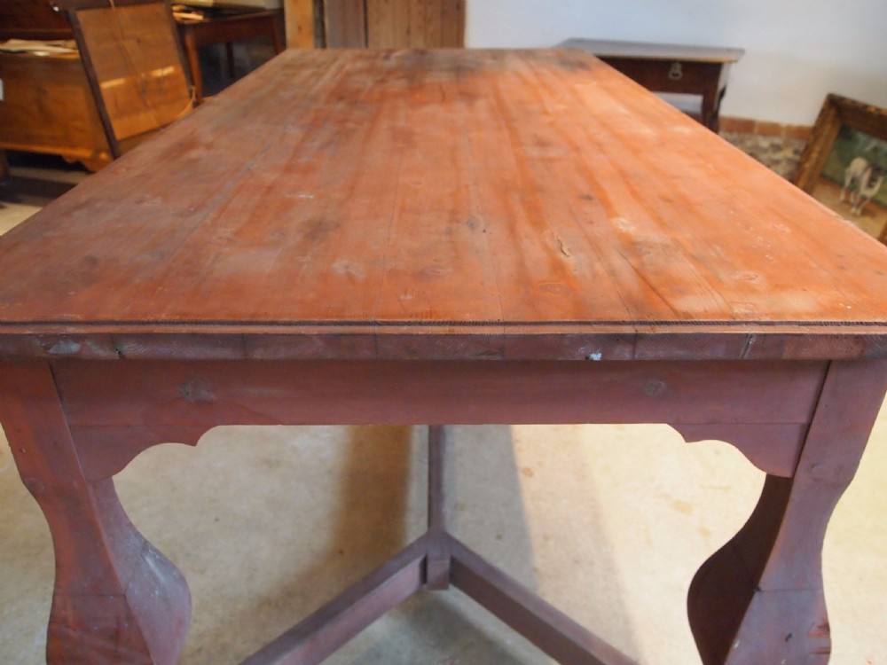 Table refectory farmhouse Swedish Pine dining table c1880 View VI