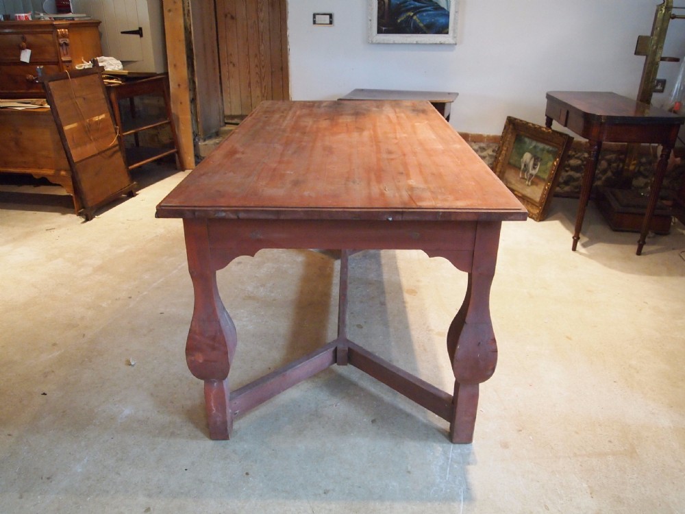 Table refectory farmhouse Swedish Pine dining table c1880 View VIII