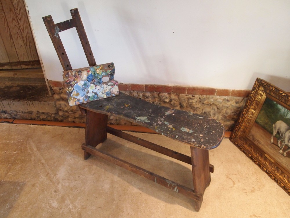 Easel artist bench easel and palette c1910 View VI