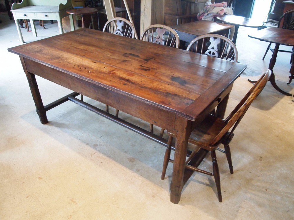 Table dining French Cherry wood refectory farmhouse c1780