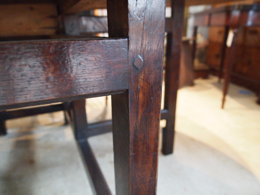 Table George II Oak gate leg refectory dining farmhouse c1730 View VII