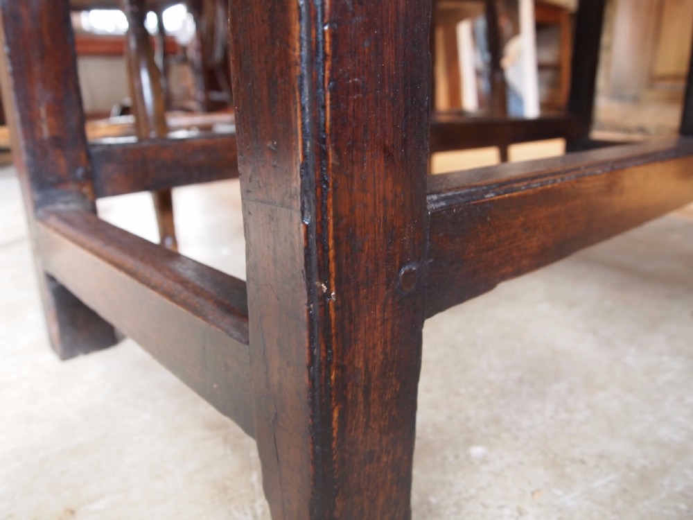Table George II Oak gate leg refectory dining farmhouse c1730 View VIII