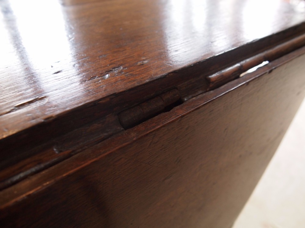 Table George II Oak gate leg refectory dining farmhouse c1730 View IX