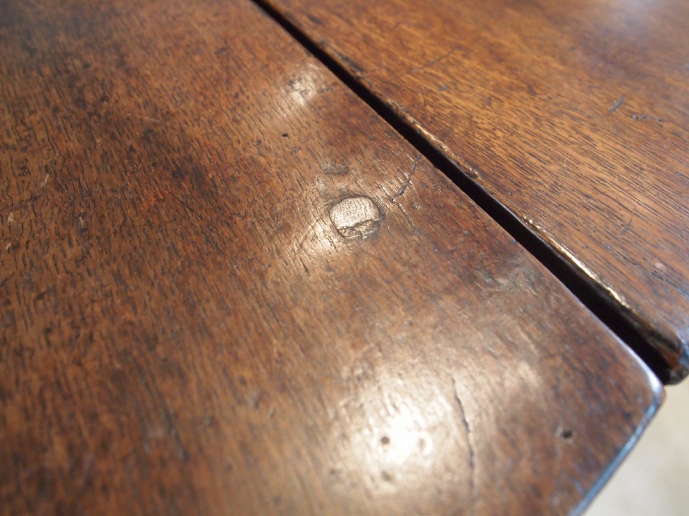 Table George II Oak gate leg refectory dining farmhouse c1730 View XII