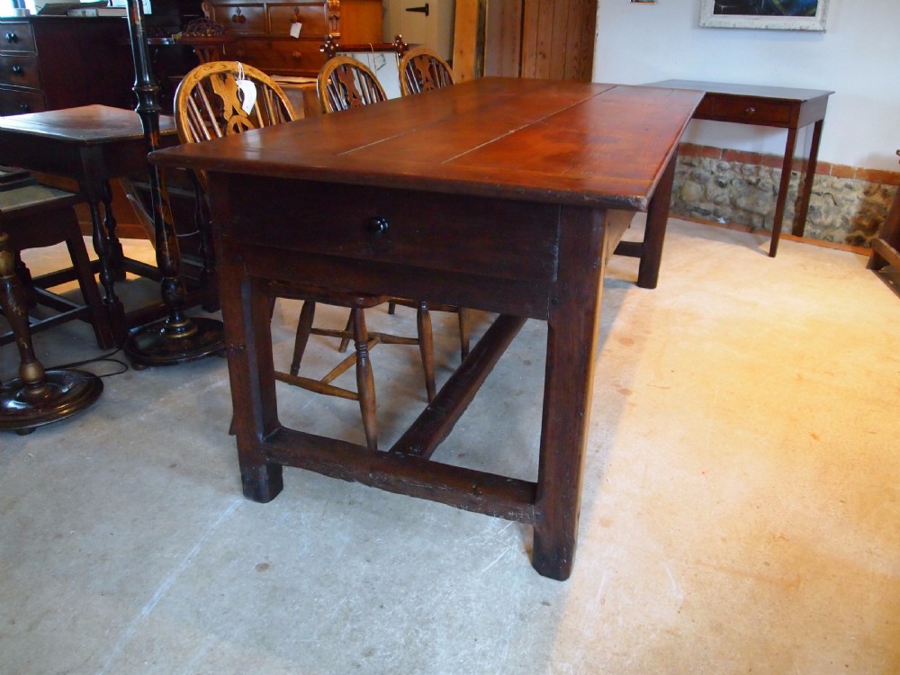 Table refectory dining French Farmhouse Cherry and Oak c1780 View V
