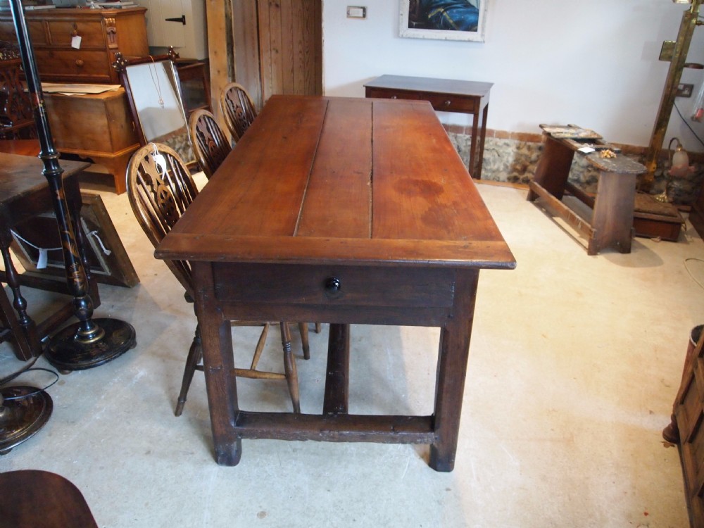 Table refectory dining French Farmhouse Cherry and Oak c1780 View VIII