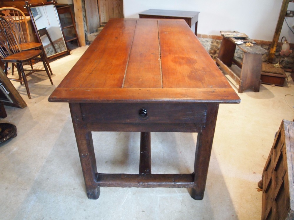 Table refectory dining French Farmhouse Cherry and Oak c1780 View XIV