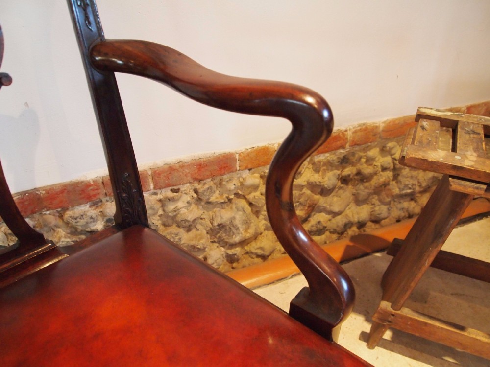 Chair fine George III Mahogany Chippendale style c1800 View VI