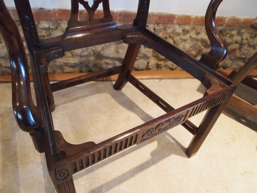 Chair fine George III Mahogany Chippendale style c1800 View VII