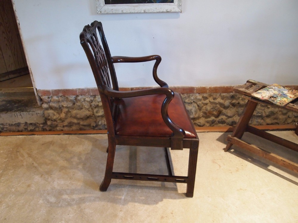 Chair fine George III Mahogany Chippendale style c1800 View IX